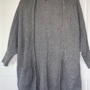Grey knit cardigan